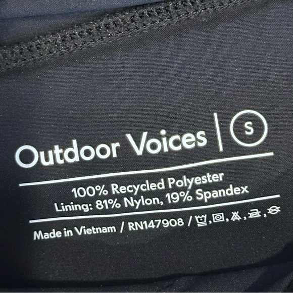 Outdoor Voices High Stride Wide Leg Tear-Away Track Pants Black Women’s Small - Picture 6 of 6